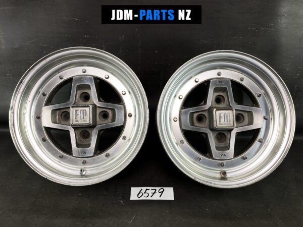 ENKEI YAMACO SILVER STAR FOOTMARK 3 piece 14x6j +10 4x114.3 CB:65 x2 » JDM-PARTS NZ