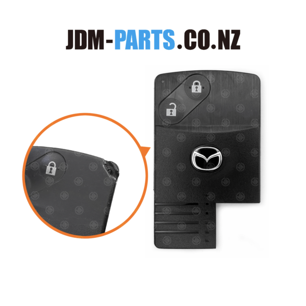 MAZDA SMART KEY Card type Key fob Shell Transferable / Replacement shell 2 Buttons » JDM-PARTS NZ